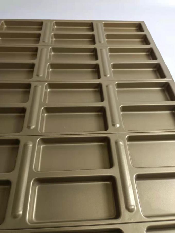 PTFE 0.8mm 920x600x33.5mm Industrial Baking Pan Gold Cookie Sheet