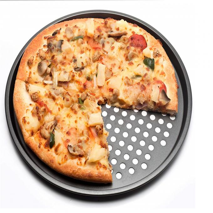 Rk Bakeware China-Rectangle Hard Coat Perforated Thin Crust Aluminium Pizza Mould