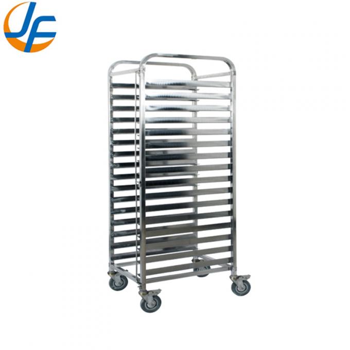 High Standard Stainless Steel Knocked-Down Baking Tray Rack Trolley
