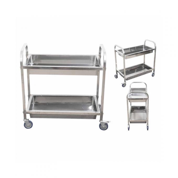 Double Line Tray Rack Trolley Stainless Steel Bakery Trolley