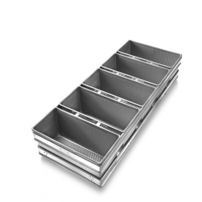 Rk Bakeware China Manufacturer-4 Strap Glazed Aluminized Steel Pullman Loaf Pan/ Tank Loaf Pan/Vienna Loaf Pan