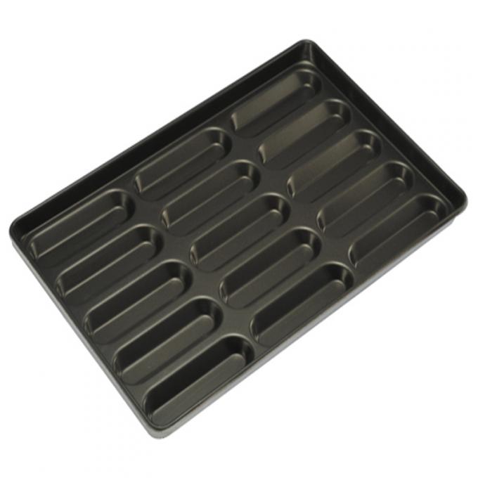 Rk Bakeware China-42445 Glazed Aluminized Steel 24 Mold 2.82 Oz. Clustered Hamburger Bun / Muffin Top / Cookie Pan