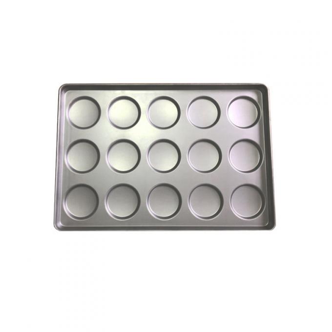 Rk Bakeware 41002 Aluminized Steel 15 Cavity Hamburger Bun/ Cookie Pan-17 3/4&quot; X 25 3/4&quot;