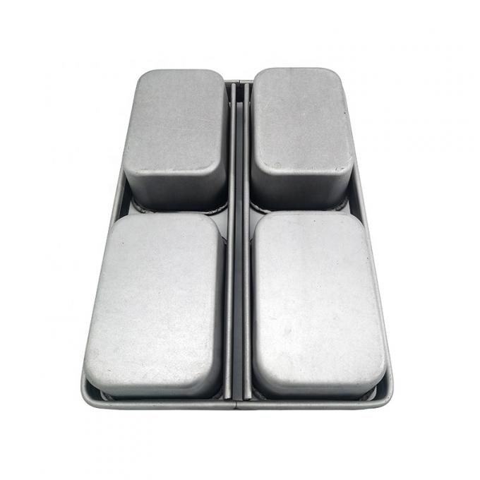 Rk Bakeware China-600g Nonstick 4 Straps Farmhouse White Sandwich Bread Pan