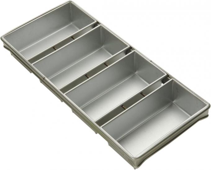 Rk Bakeware China-Foodservice 41145 Glazed 4 Strap Aluminized Steel Hearth Bread Pan