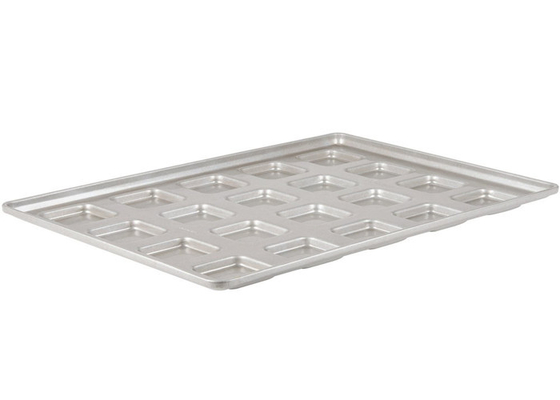 RK Bakeware China Foodservice NSF 24 Mold Aluminiumized Steel Clustered Hamburger Bun Tray Muffin Top / Cookie Pan