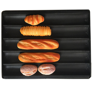 RK Bakeware China Foodservice NSF Perforated Aluminum Baguette Tray French Bread Baking Muold