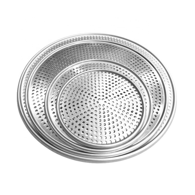 11 inch perforated round punched pizza pan with holes baking tray aluminum pizza pan tray bandejas para panaderia