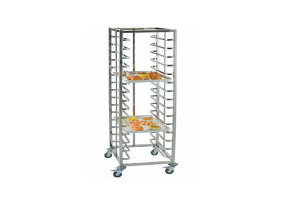 RK Bakeware China Foodservice NSF 15 Tiers Miwi Double Oven Rack Stainless Steel Baking Tray Trolley