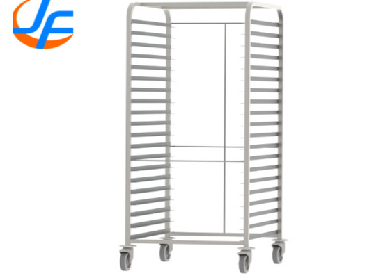 RK Bakeware China Foodservice NSF 600 X 800 Stainless Steel Baking Rack Bakery Trolleys Double Oven Rack