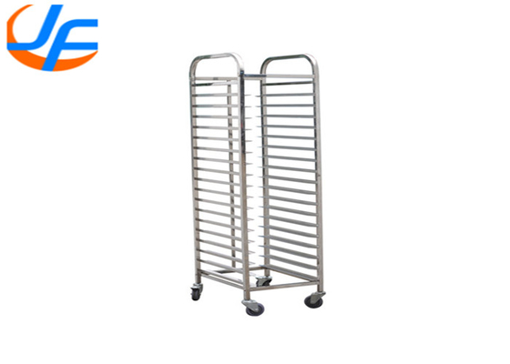 RK Bakeware China Foodservice NSF 470*620 REVENT Double Oven Baking Tray Rack Trolley Stainless Steel GN1/1 Pan Trolley