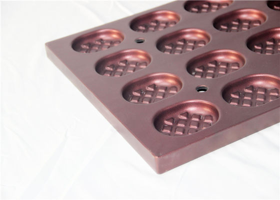 Wine Red PTFE 594x394x25mm Cupcake Mould Tray
