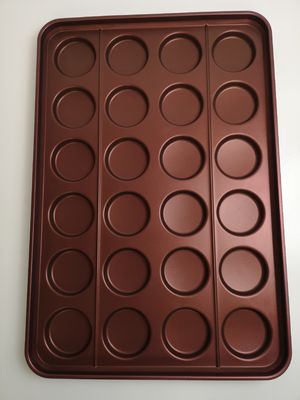 3.5" 24 Links Burger Bun Baking Tray Reusable Silicone Coated