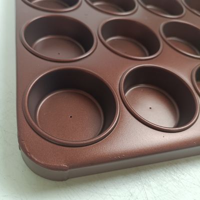 35 Cavity Aluminum Steel Round Cupcake Tray 0.8mm Thickness