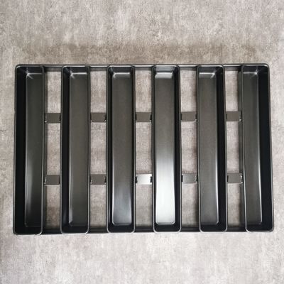 Silicone 6 Strapped Deep Drawn Non Stick Baguette Tray Mould
