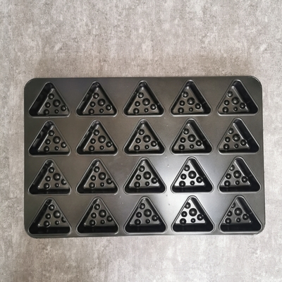 20 Cavity Triangle Silicone Cake Mold PFA Coating Non Stick
