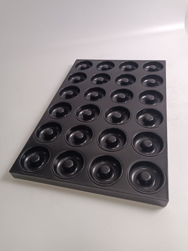 24 Cavity Doughnut Mould Tray Roll Up Edge Design For Daily Cooking
