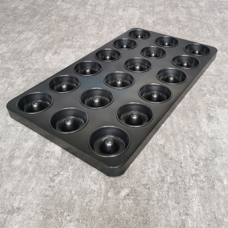 18 Cavity Doughnut Mould Tray Al Steel Material Chemical Stable