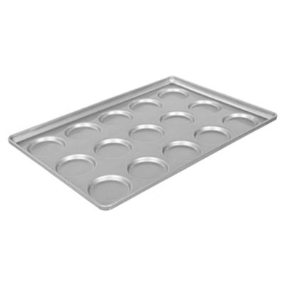 RK Bakeware China 3 Inch Glazed Aluminumized Steel Hamburger Bun Pan Baking Tray