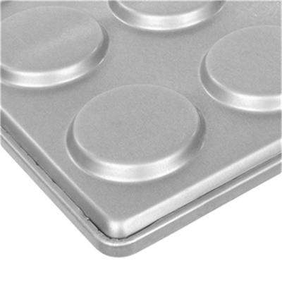 RK Bakeware China 3 Inch Glazed Aluminumized Steel Hamburger Bun Pan Baking Tray