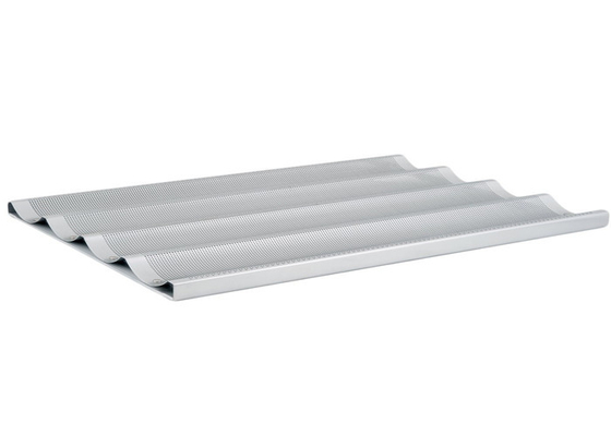 RK Bakeware China Foodservice NSF 5 Slot Aluminium Baguette Baking Tray Glazed French Bread Pan