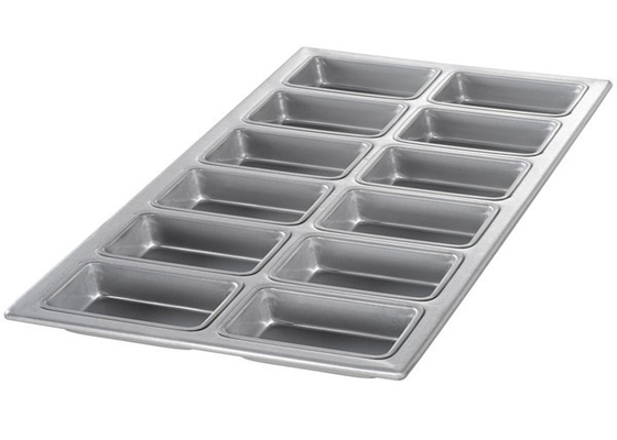 RK Bakeware China Foodservice NSF 28 Compartment Glazed Aluminized Steel Mini Loaf Pan Baking Tray