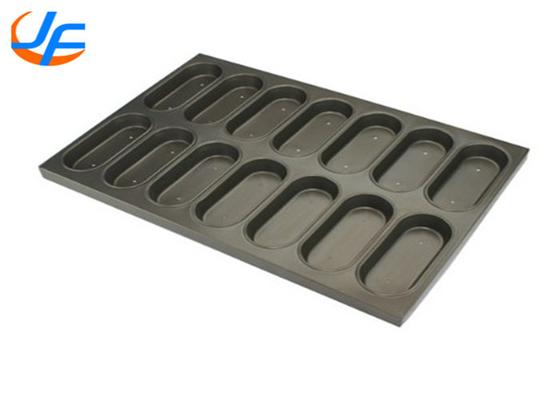 RK Bakeware China Foodservice Aluminumized Oval Muffin Baking Pan Square Muffin Baking Tray