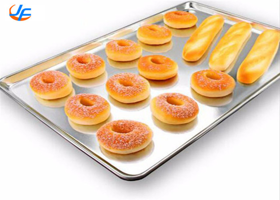 RK Bakeware China 400x600mm Aluminium Baking Tray , Aluminium Bread Cookie Sheet Pan Baking Tray