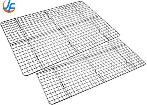 RK Bakeware China-16 Gauge Wire in Rim Aluminum Sheet Pan with Footed Cooling Rack / Pan Grate