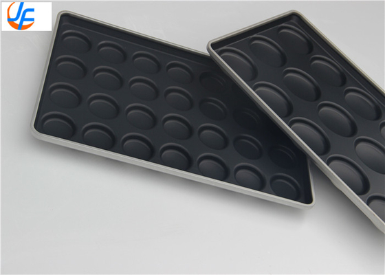 RK Bakeware China Foodservice15 Cavity Aluminumized Hamburger Bun Baking Tray Glazed Telfon