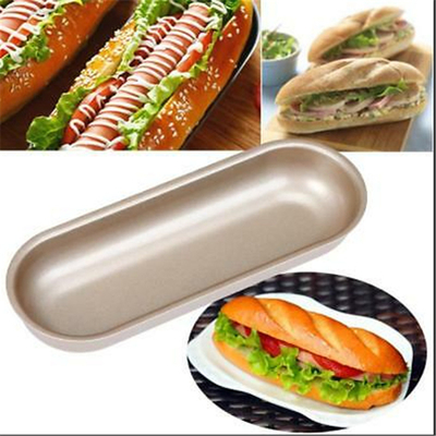 RK Bakeware China Foodservice NSF Hot Dog Bun Pan Hotdog Bread Mould Nonstick Baking Pan