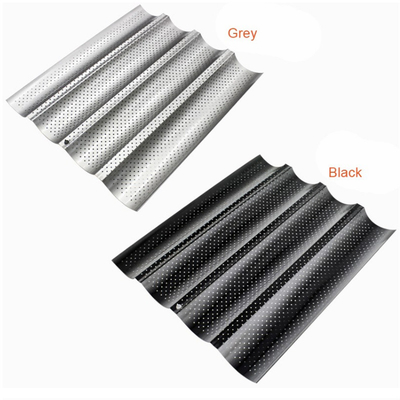 RK Bakeware China Foodservice NSF Perforated 3-Slot Molds Baguette Baking Tray French Bread Pan