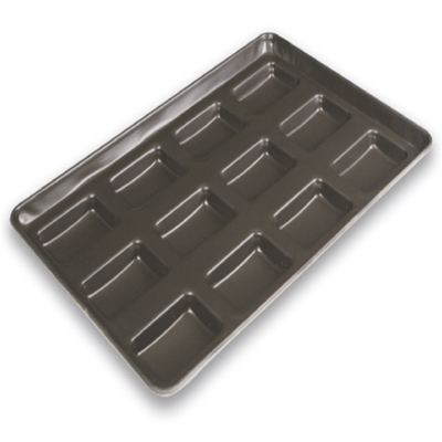 RK Bakeware China Foodservice NSF 42445 Glazed Aluminized Steel 24 Mold  Clustered Hamburger Bun Baking Tray