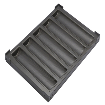 RK Bakeware China Foodservice NSF 5 Loaf Glazed Inox Baguette Baking Tray French Bread Pan