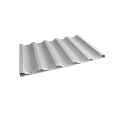 RK Bakeware China Foodservice NSF 5 Loaf Glazed Aluminum Baguette Baking Tray French Bread Pan