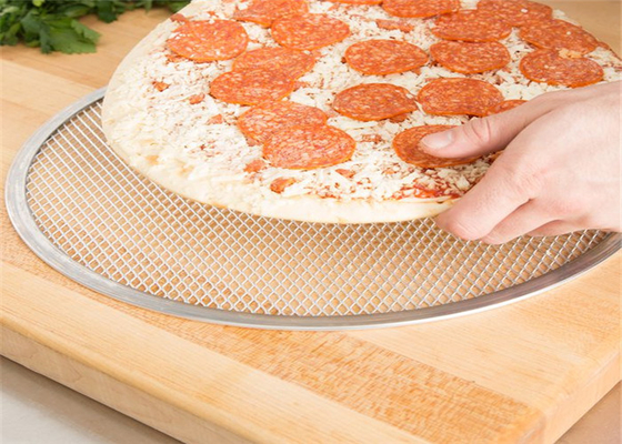 RK Bakeware China-Pizza Hut Aluminum Crispy Pizza Screen/Pizza Mesh Screen