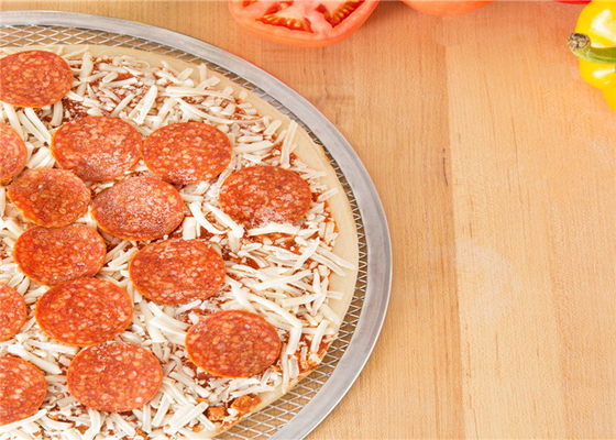 RK Bakeware China Foodservice NSF Stainless Steel Barbecue Grill Pan Pizza Screen /Aluminum Mesh Pizza Trays