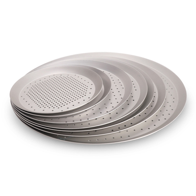 RK Bakeware China-Hard Coat Anodized Perforated Thin Crust Pizza Pan for Pizza hut