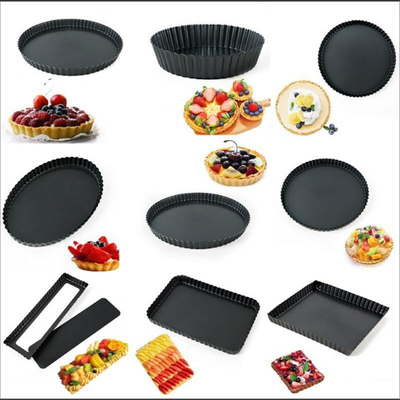                  Rk Bakeware China-Hard Coat Fluted Round Aluminum Pizza Form Pan             