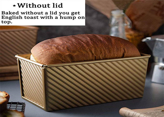 RK Bakeware China Foodservice NSF Glaze Pullman Loaf Pan With Cover Aluminum Bread Toast Baking Pan