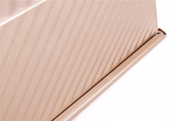 RK Bakeware China Foodservice NSF Gold Nonstick Aluminum Loaf Pans Corrugated Loaf Pan Bread Tin Loaf Bread Pan