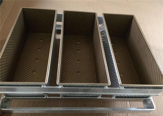 RK Bakeware China Foodservice NSF Pullman Aluminum Loaf Pans , Nonstick Totast Bread Loaf Pan Fluted Pan With Lid