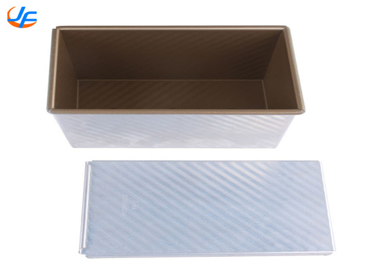 RK Bakeware China Foodservice NSF 400 Gram Aluminum Loaf Pans , Nonstick Large Capacity Pullman Bread Pan