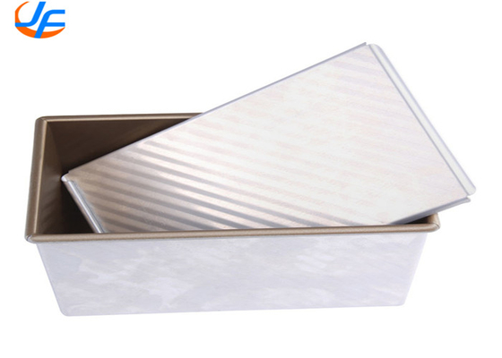 RK Bakeware China Foodservice NSF 400 Gram Aluminum Loaf Pans , Nonstick Large Capacity Pullman Bread Pan
