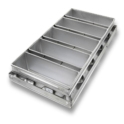                  Rk Bakeware China-Chicago Metallic Industrial 4 Straps Silicon Glazed Nonstick Pullman Bread Mold             