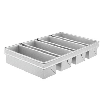                  Rk Bakeware China-4 Strap Glazed Aluminized Steel Pullman Bread Loaf Pan/Sandwich Making             