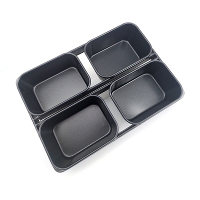                  Rk Bakeware China-Chicago Metallic Silicone Glazed 5 Strap Bread Moulds Open Top             