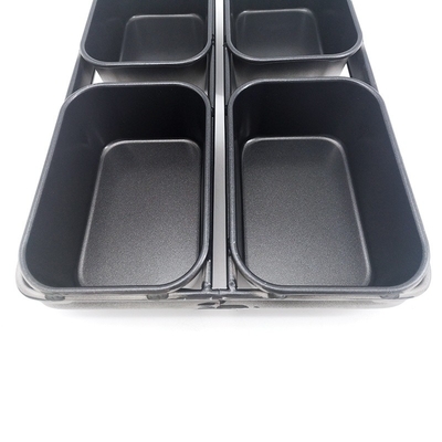                  Rk Bakeware China-600g Nonstick 4 Straps Farmhouse White Sandwich Bread Pan             