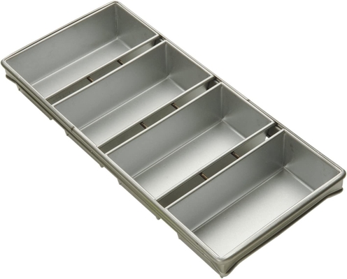                  Rk Bakeware China-Foodservice 41145 Glazed 4 Strap Aluminized Steel Hearth Bread Pan             