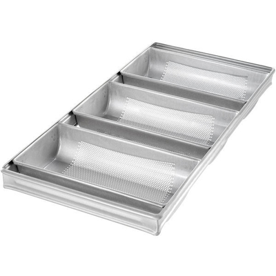                  Rk Bakeware China-Foodservice 41145 Glazed 4 Strap Aluminized Steel Hearth Bread Pan             